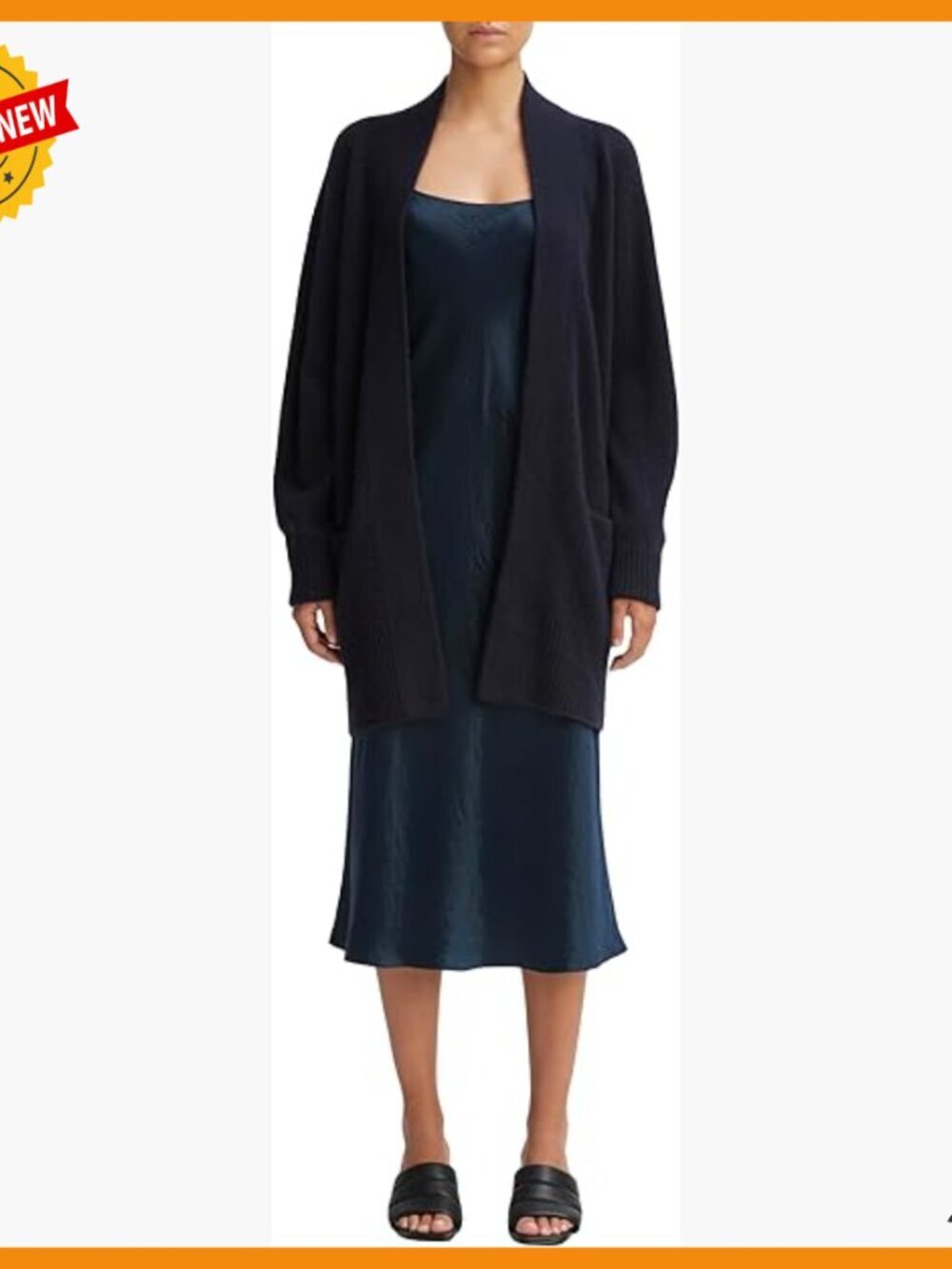 Oversized Cashmere Cardigan with Shawl Collar and Dolman Sleeves